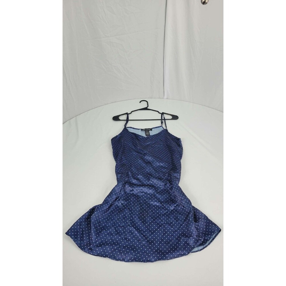 Star Dust Dark Blue Poka Dotted Slep Gown Adjustable Straps
